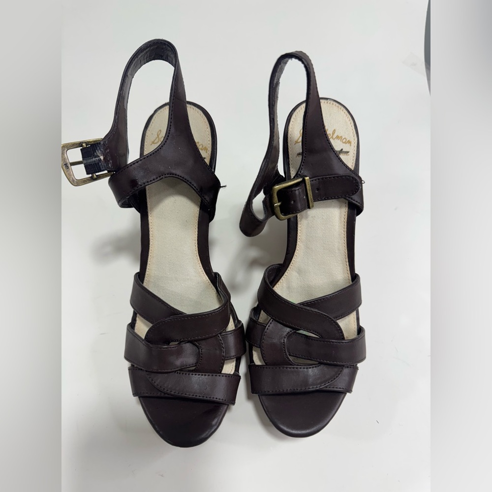 Sam Edelman For American Eagle Outfitters Size 7 Brown Twist Platform Wedge